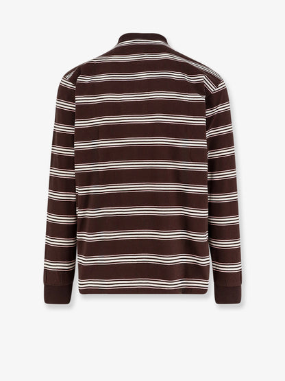 Cotton polo shirt with striped pattern thumbnail