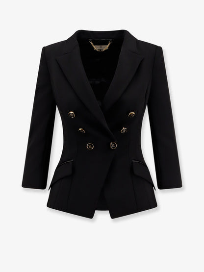 Fitted blazer with logoed buttons thumbnail