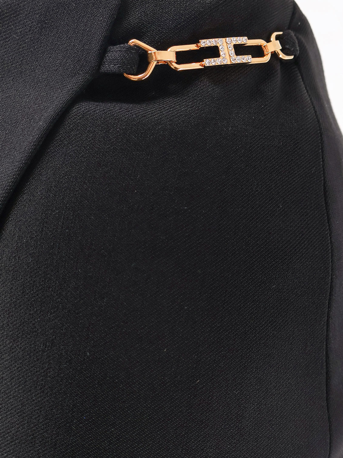 Asymmetrical viscose and wool skirt