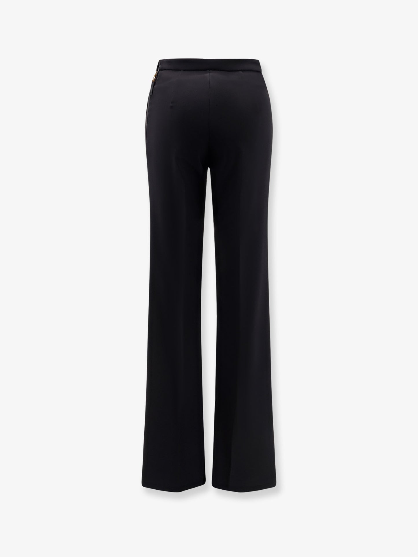 Trousers with double logoed button