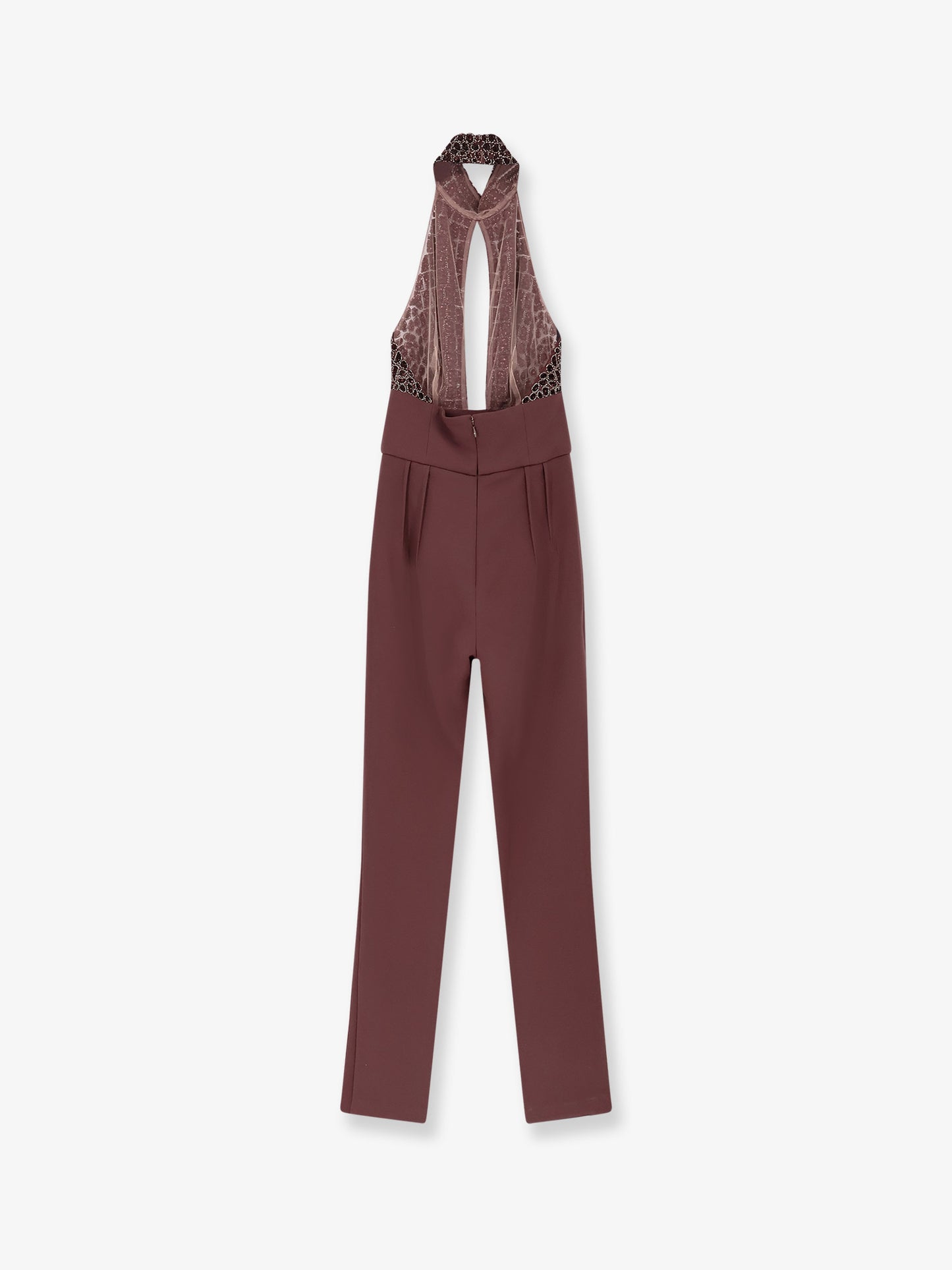 Satin suit with sewuins on the top