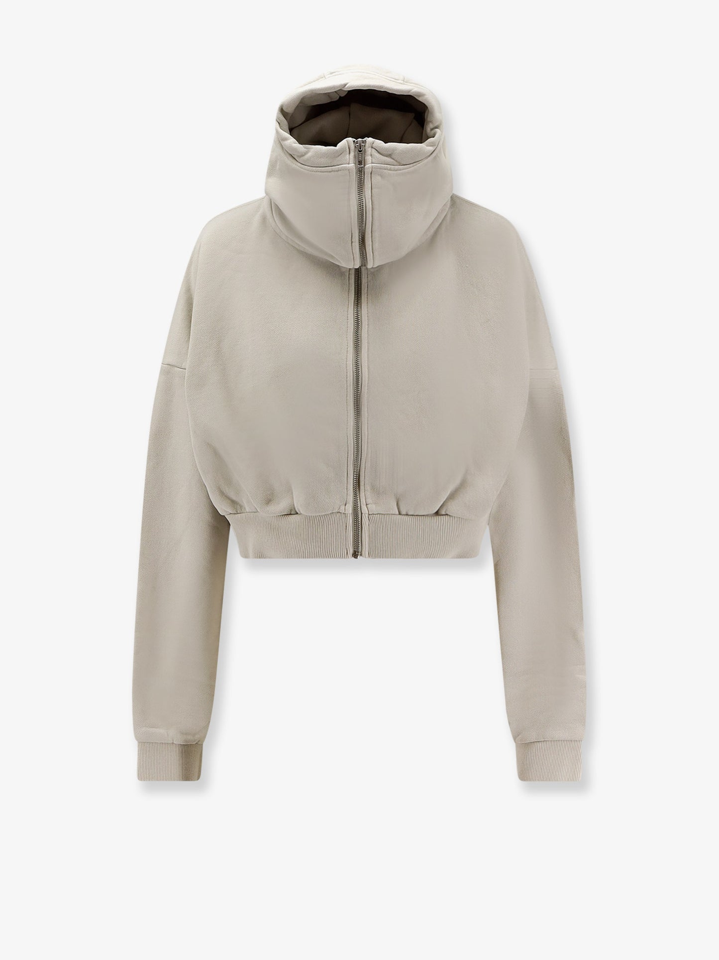 Cropped Full Zip cotton sweatshirt