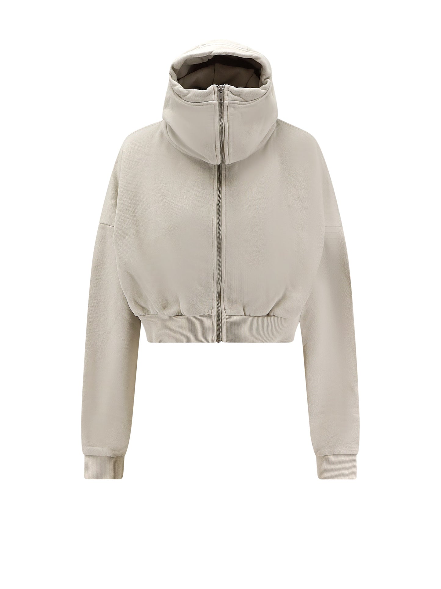 Cropped Full Zip cotton sweatshirt
