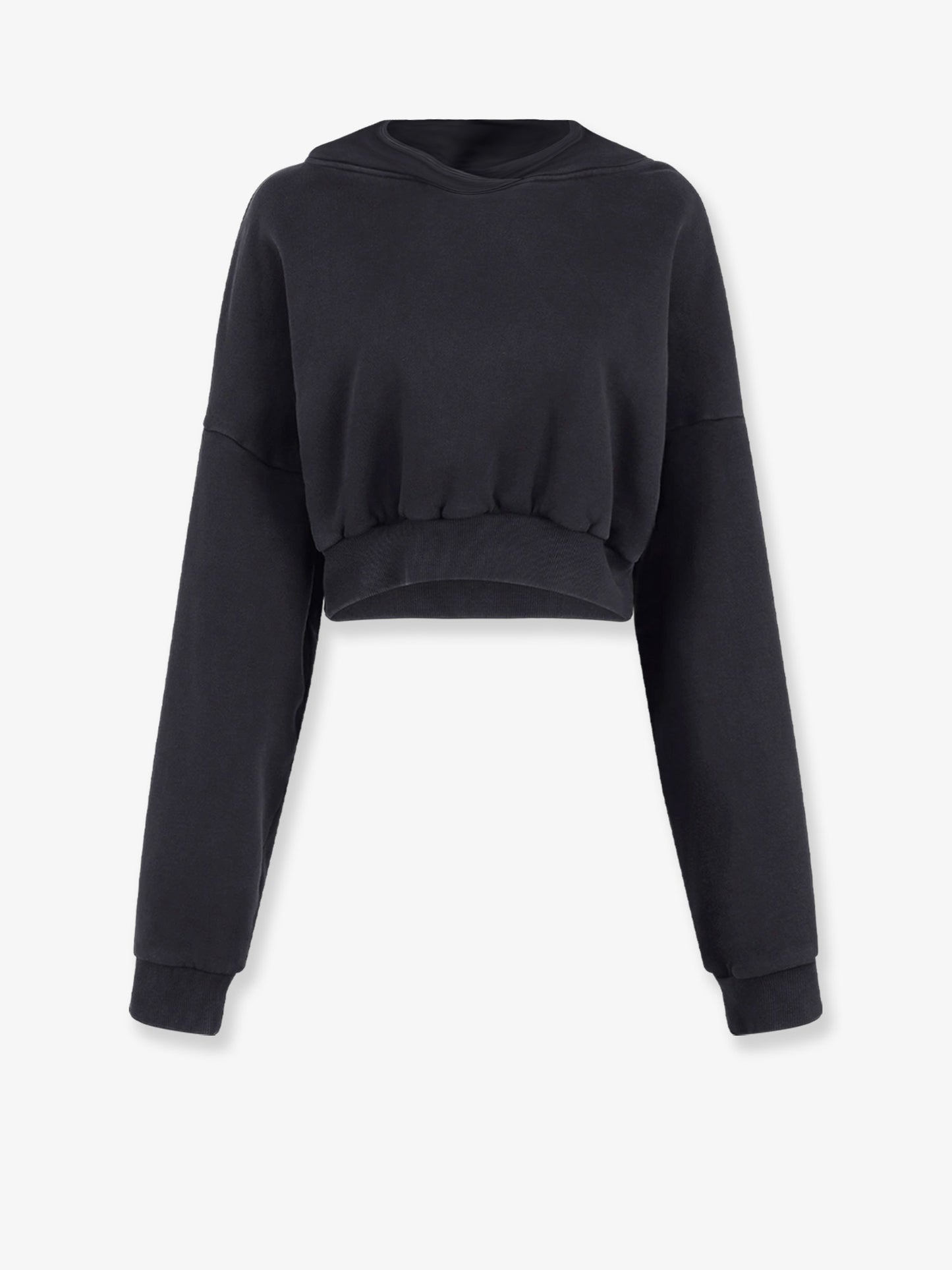 Cropped cotton sweatshirt