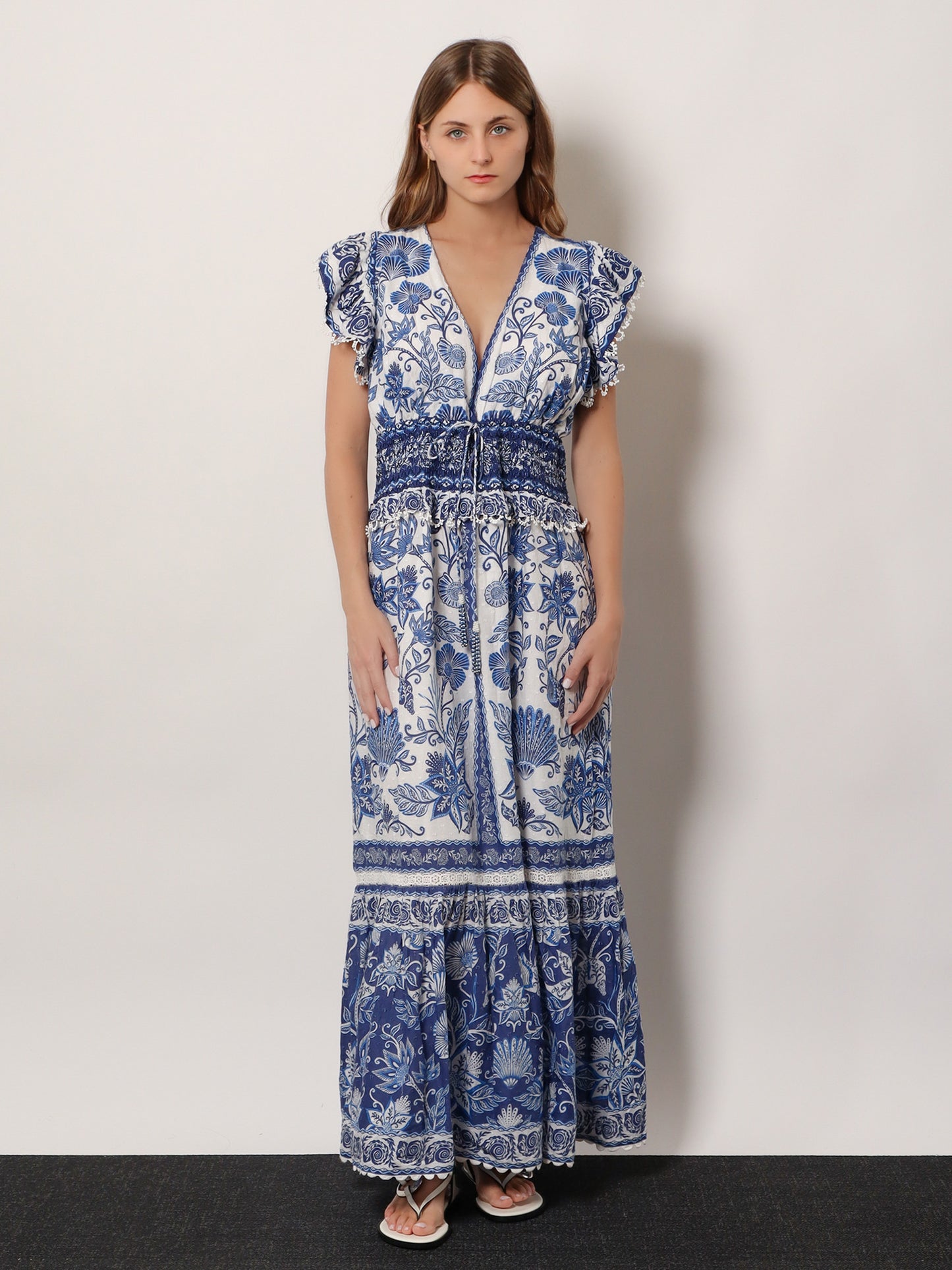 Shell Garden cotton long dress