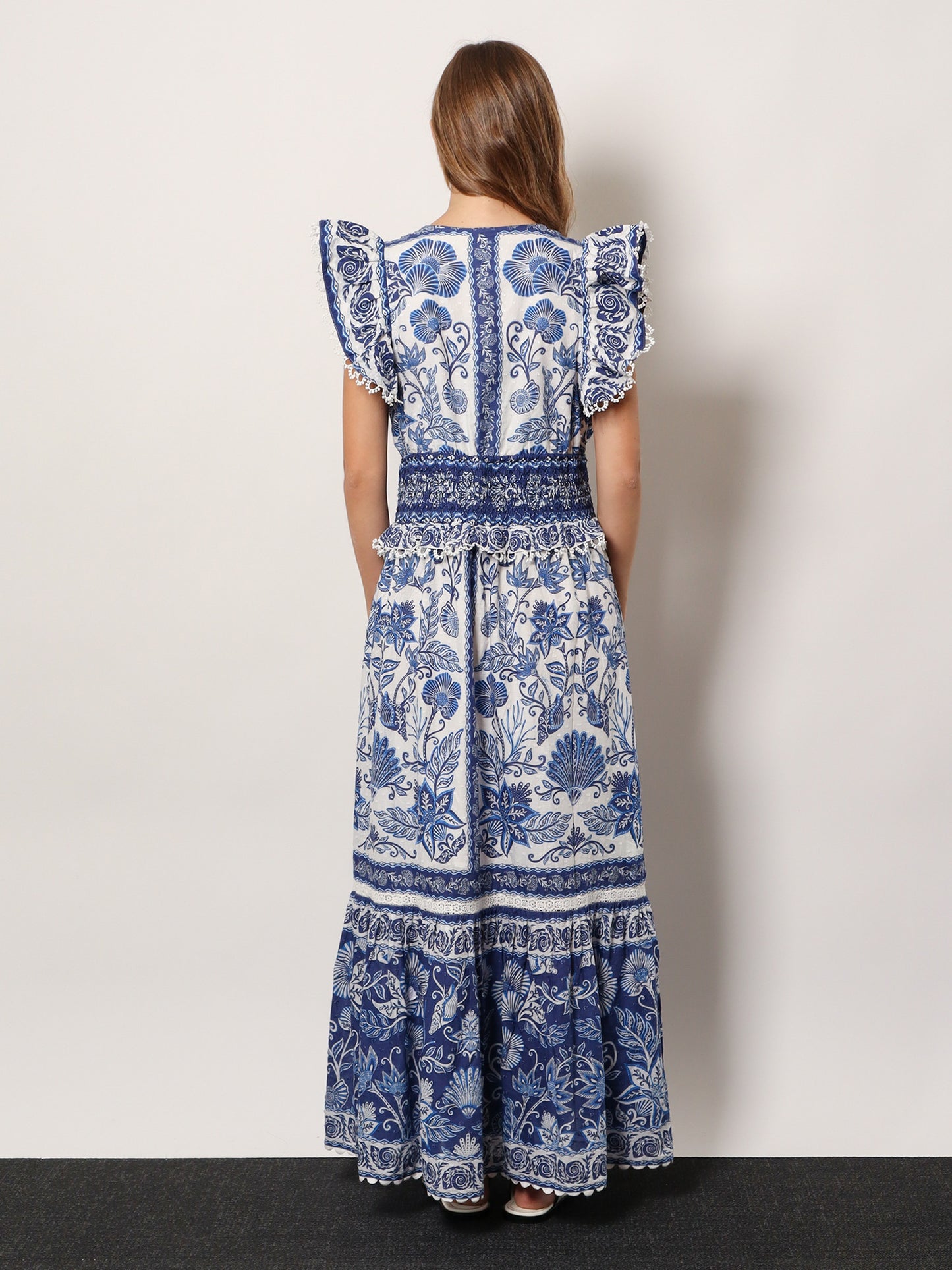 Shell Garden cotton long dress