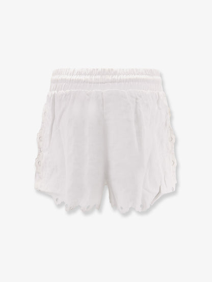 Linen perforated shorts thumbnail