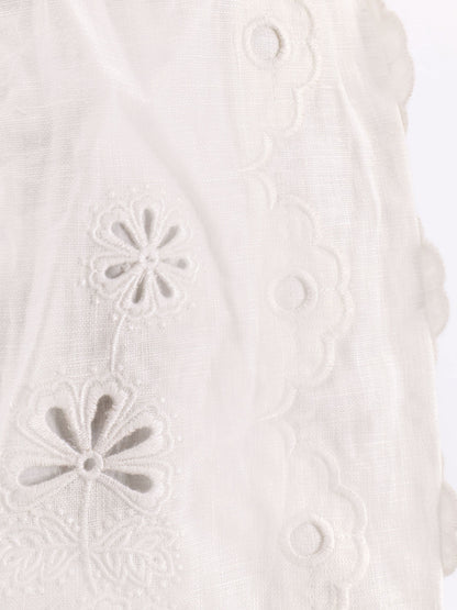 Linen perforated shorts thumbnail