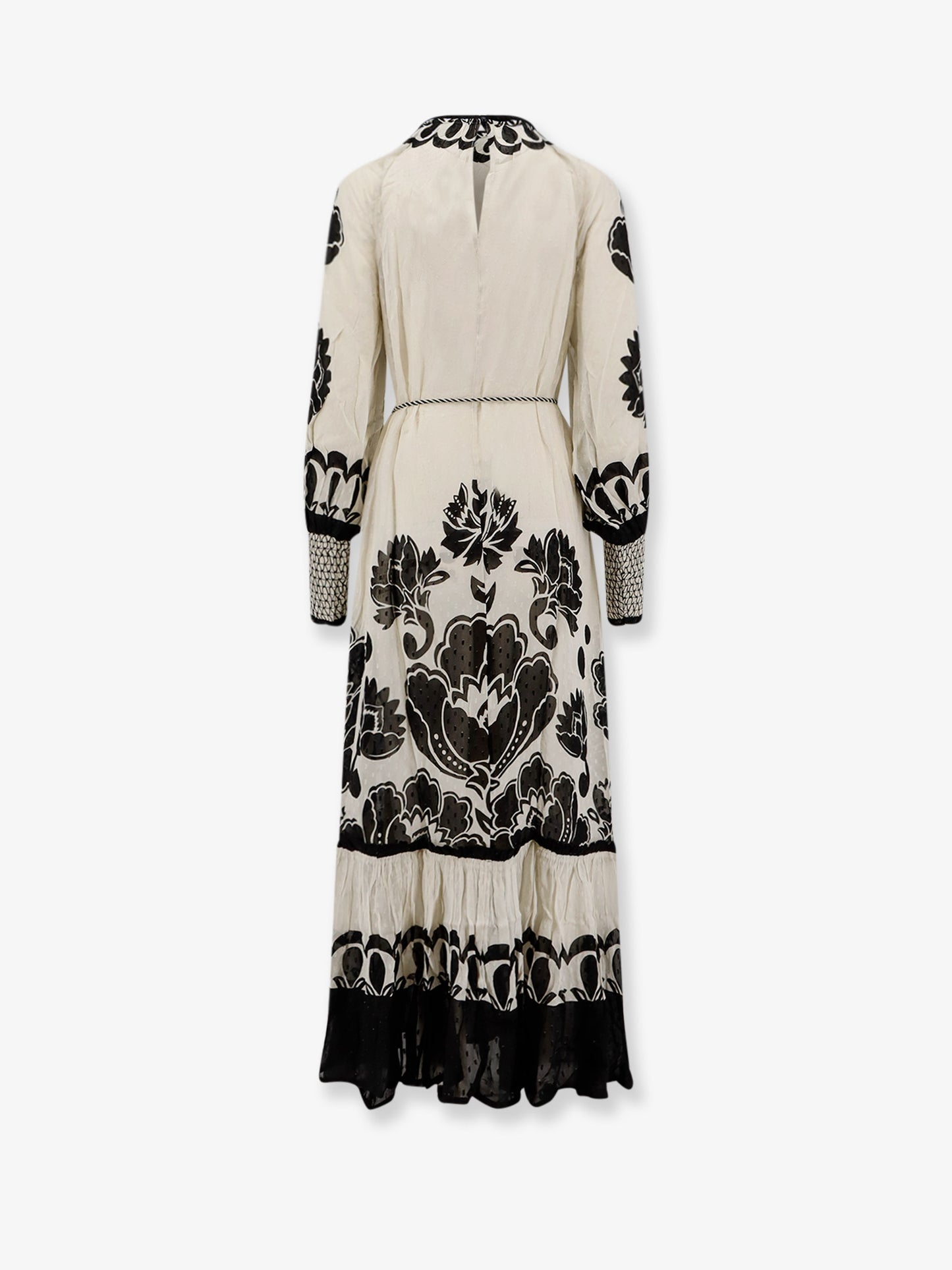 Viscose dress with Floral Arabesque motif