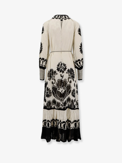 Viscose dress with Floral Arabesque motif thumbnail