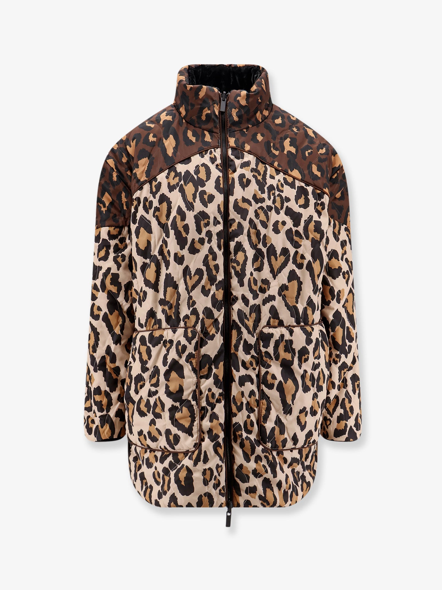 Marvelous Garden nylon and velvet down jacket