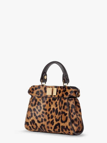 Nano Peekaboo shoulder bag with Fendi Leo print thumbnail