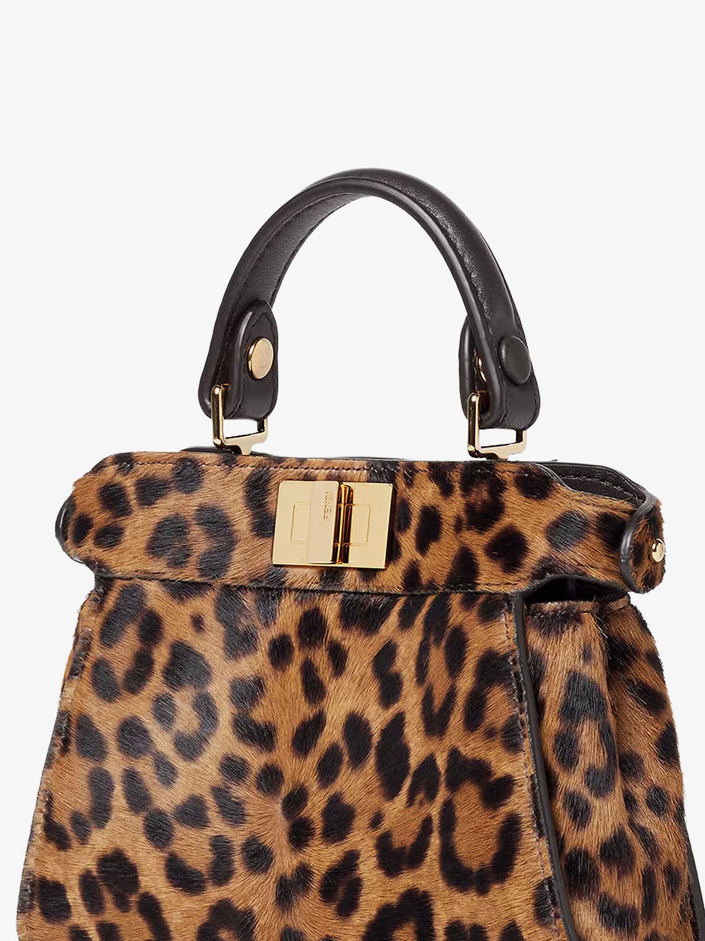 Nano Peekaboo shoulder bag with Fendi Leo print