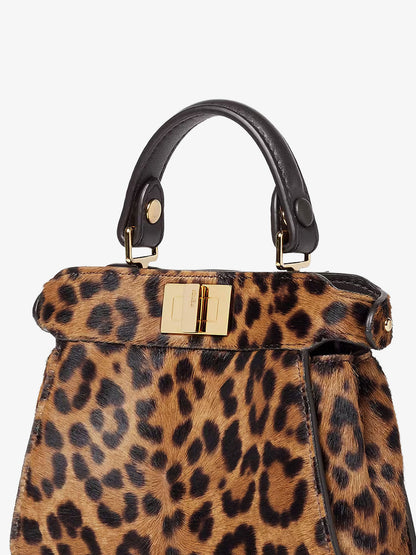 Nano Peekaboo shoulder bag with Fendi Leo print thumbnail