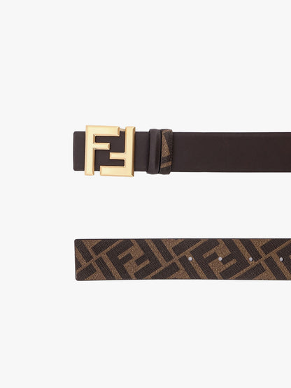 Squared FF reversible leather and FF canvas belt thumbnail