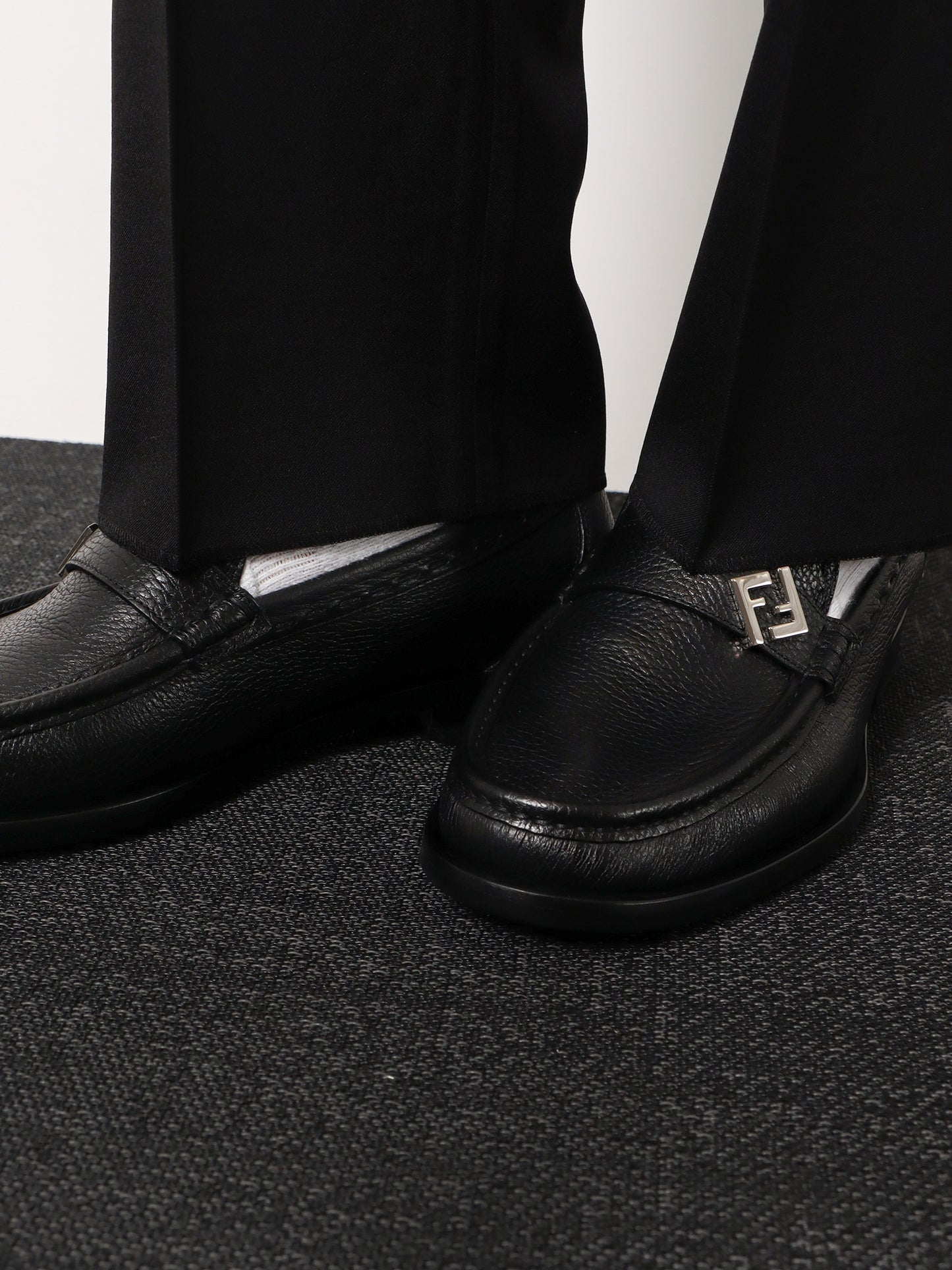 FF Metal leather loafers