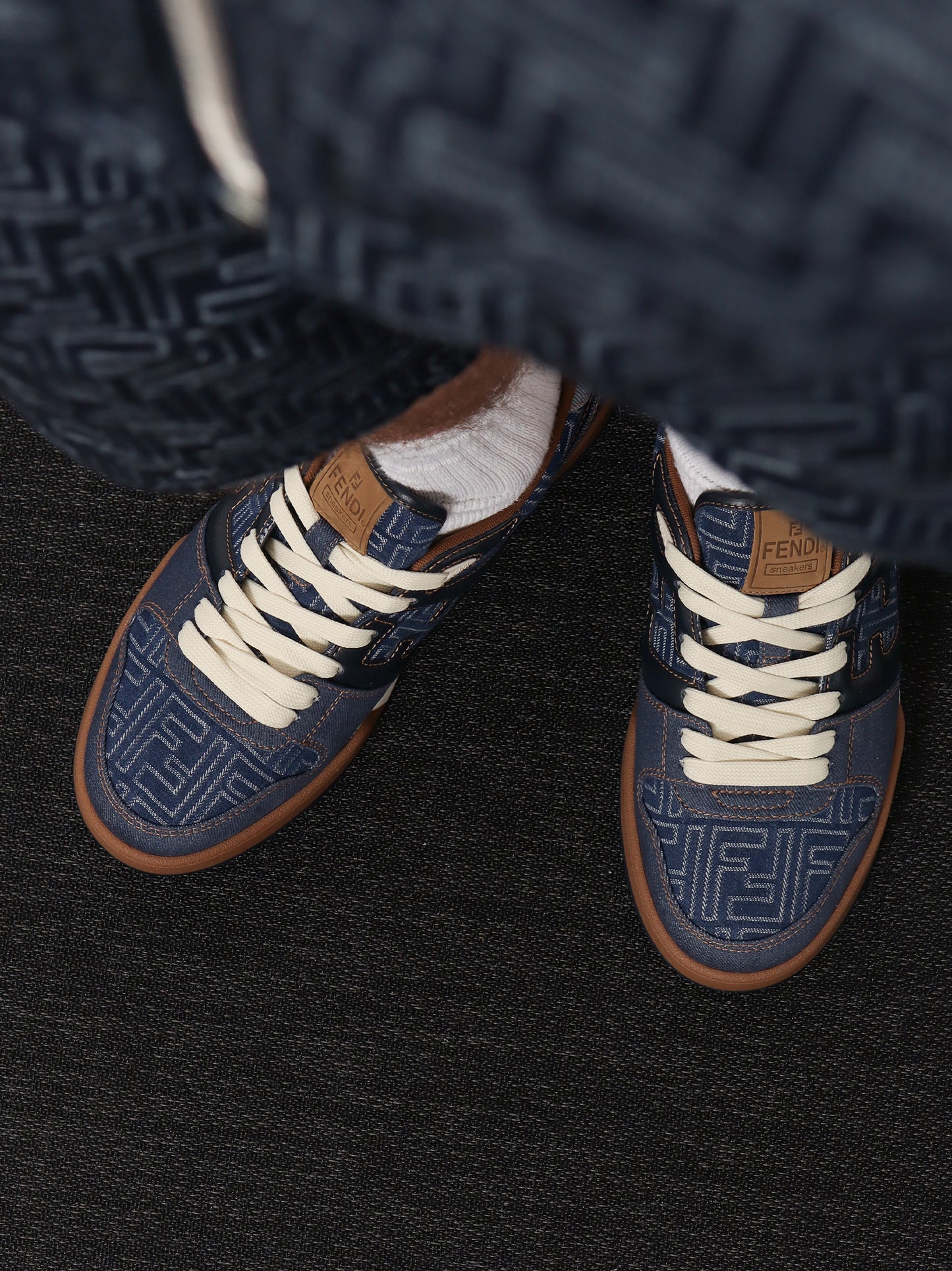 Fendi Match denim sneakers