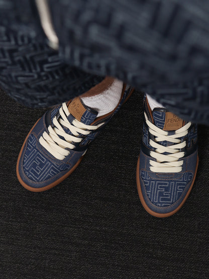 Fendi Match denim sneakers thumbnail