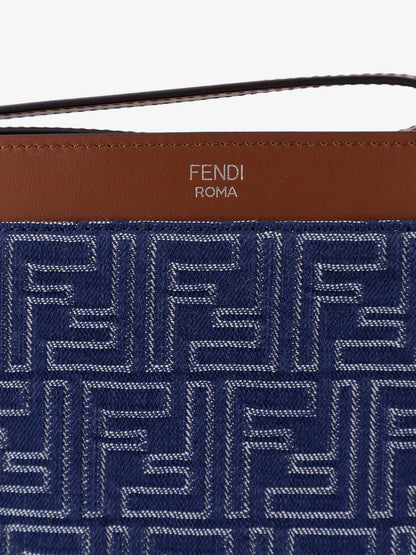 FF Jacquard denim clutch thumbnail