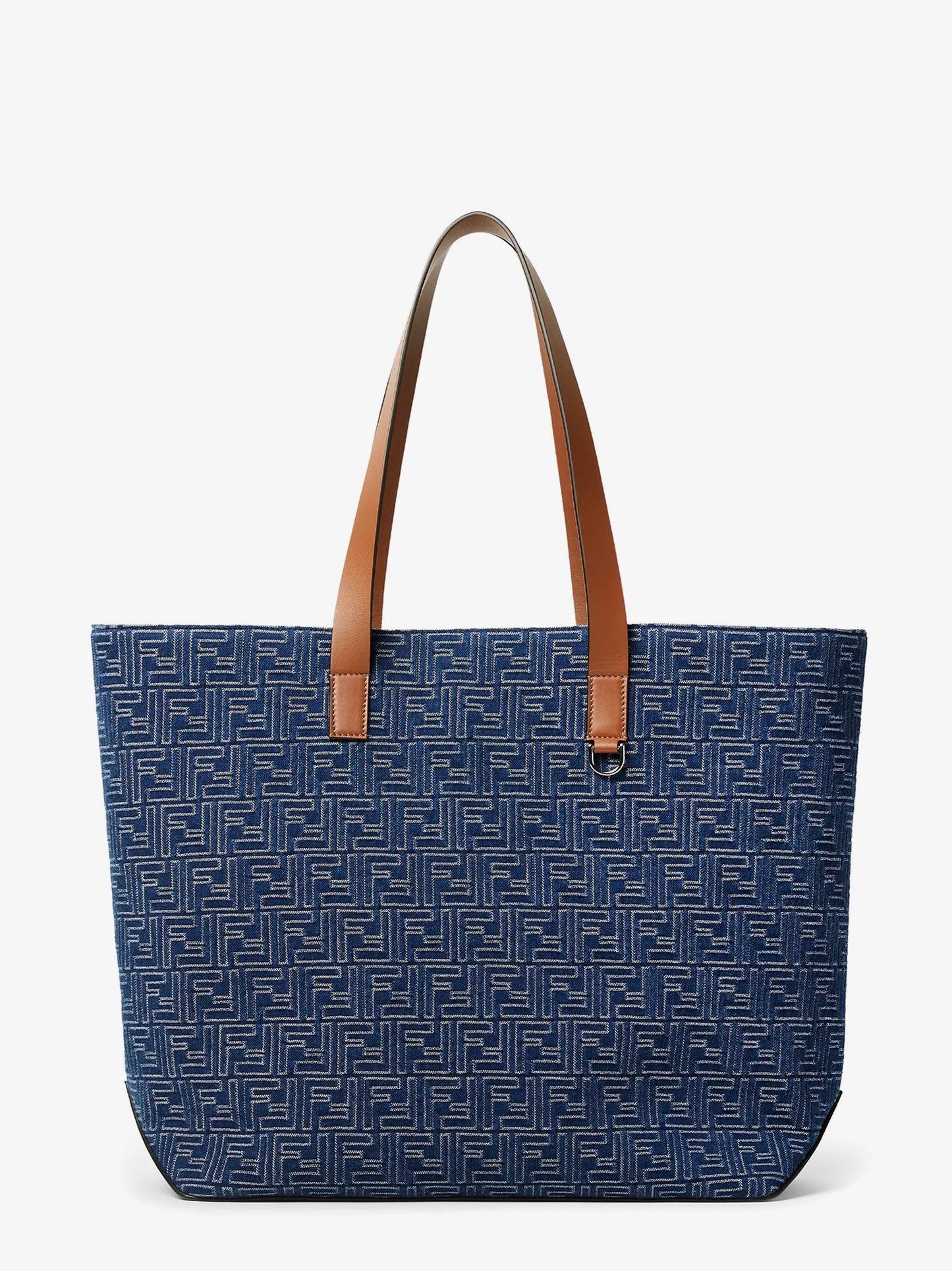 FF Jacquard tote bag with denim effect