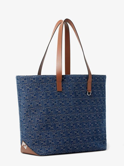 FF Jacquard tote bag with denim effect thumbnail
