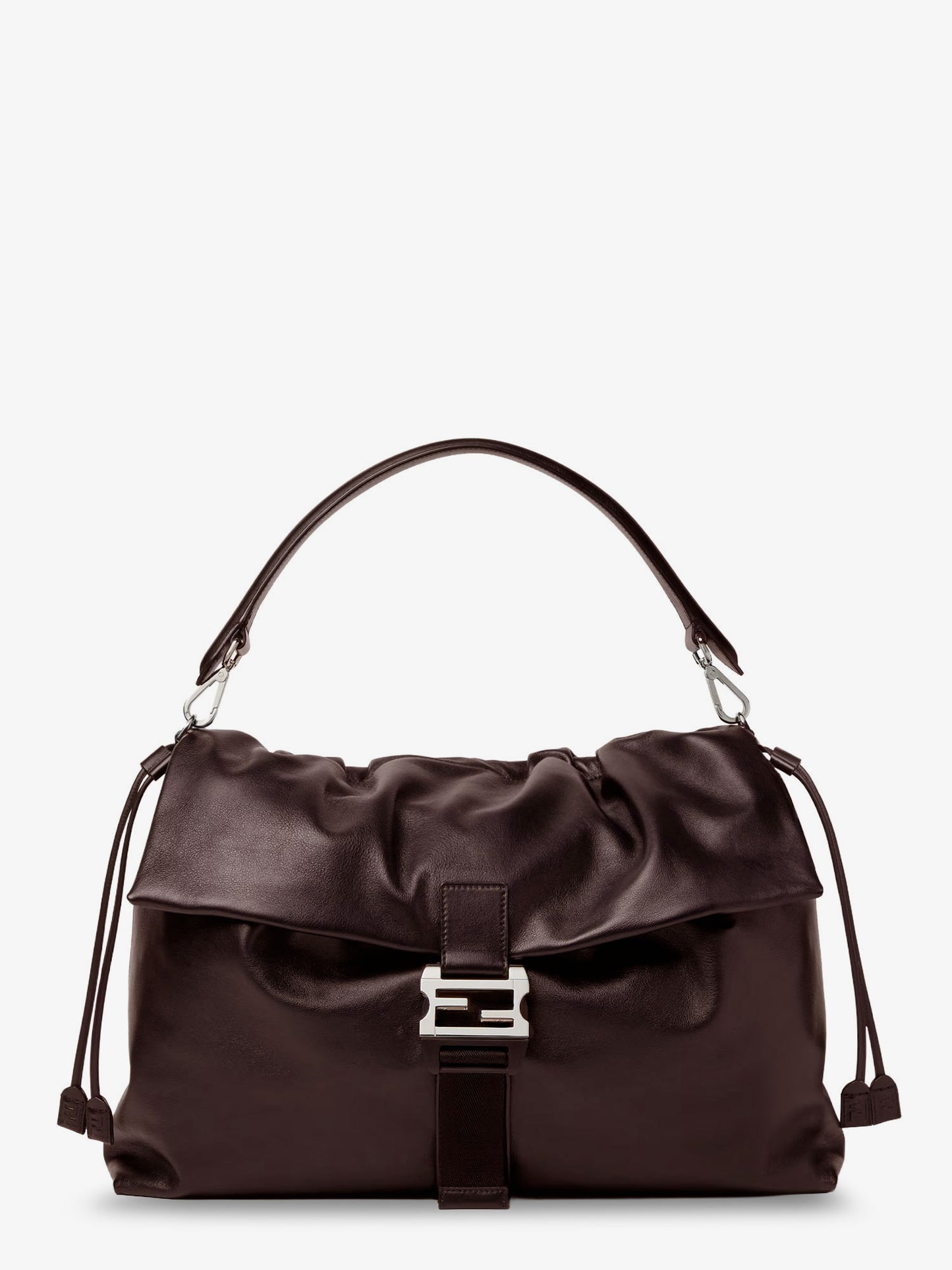 Fendi Flux Maxi Messenger leather shoulder bag