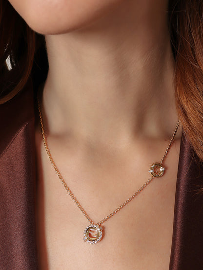 EverRound metal necklace with rhinestones thumbnail