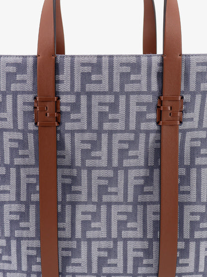 Summer Tote FF jacquard fabric shoulder bag with fringes thumbnail