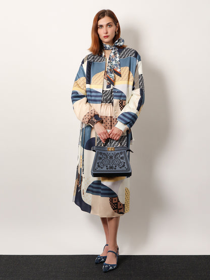 Peekaboo ISeeU Small leather shoulder bag with laser-cut Coral Bandana motif thumbnail