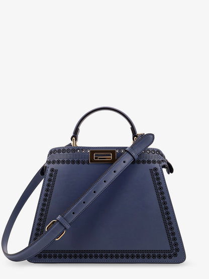 Peekaboo ISeeU Small leather shoulder bag with laser-cut Coral Bandana motif thumbnail