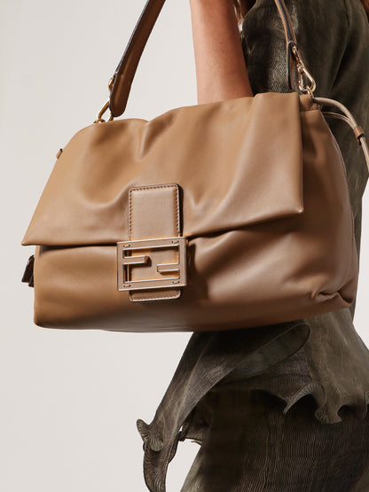 Borsa a spalla Mamma Baguette Large in nappa thumbnail