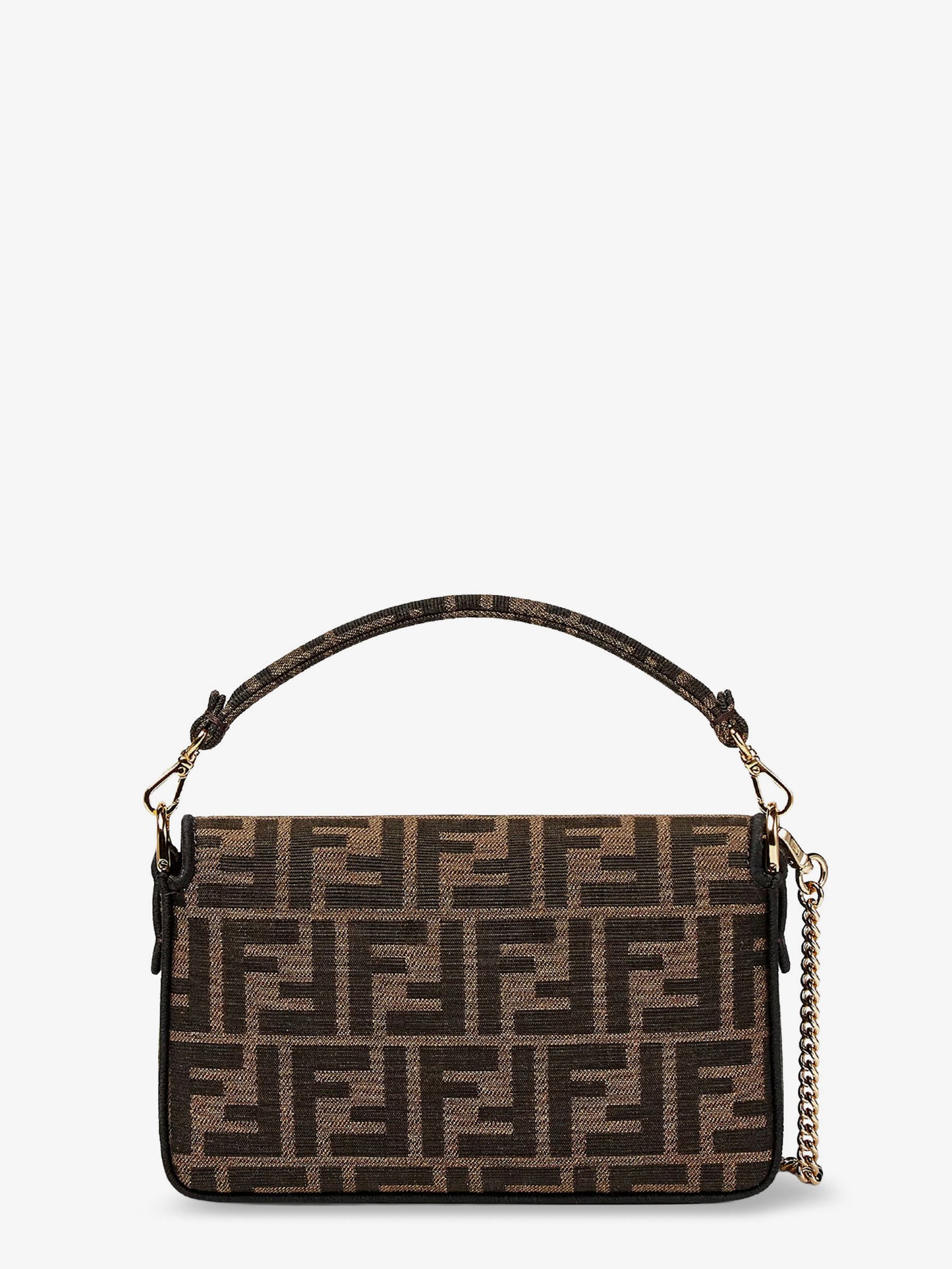 Baguette Mini FF jacquard fabric crossbody bag