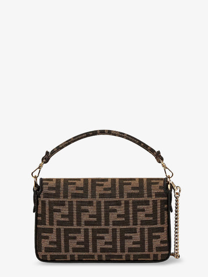Baguette Mini FF jacquard fabric crossbody bag thumbnail