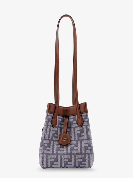 Origami mini FF Jacquard fabric and leather shoulder bag FENDI
