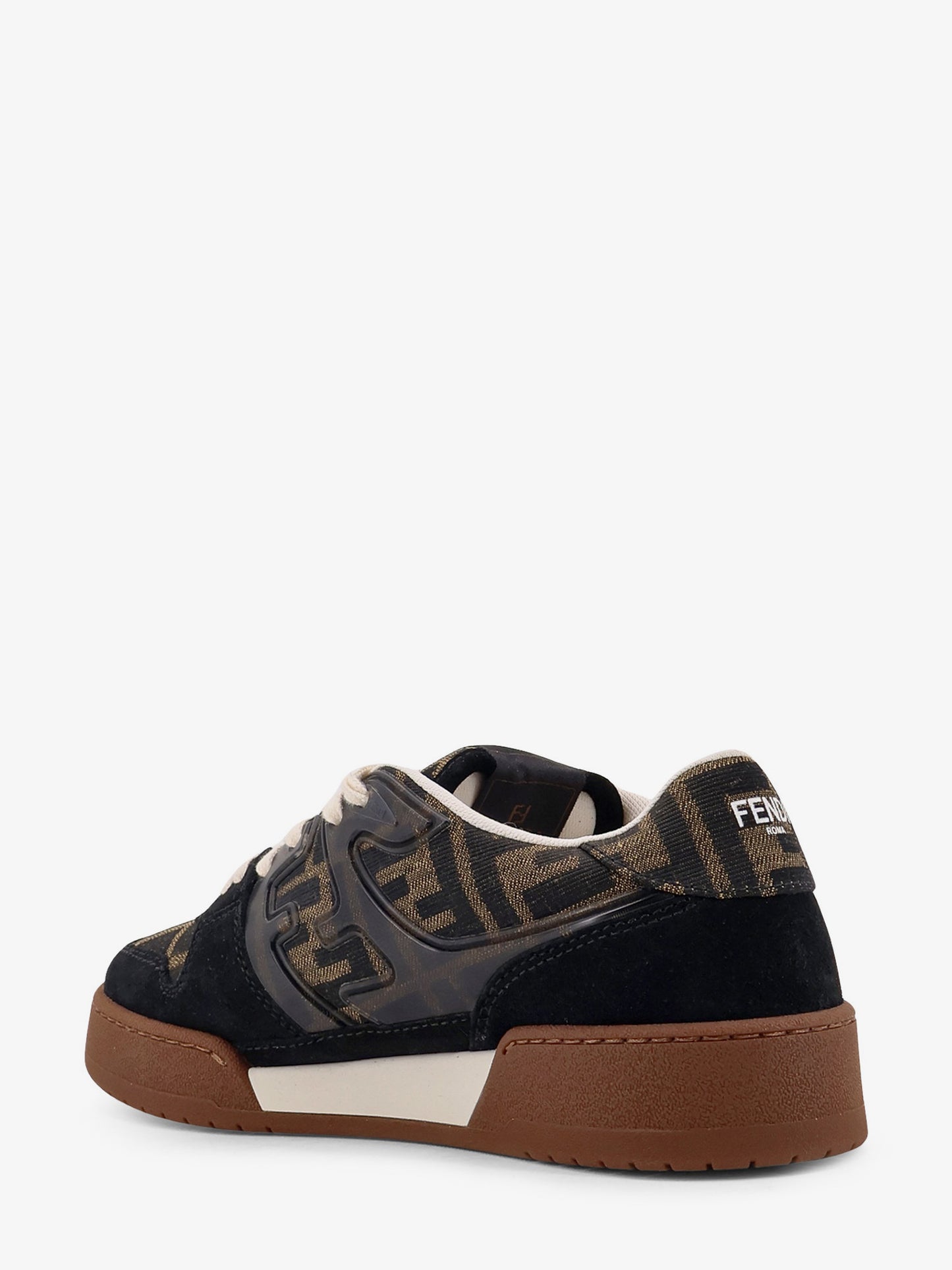 Sneakers Fendi Match in suede con inserti in tessuto FF jacquard