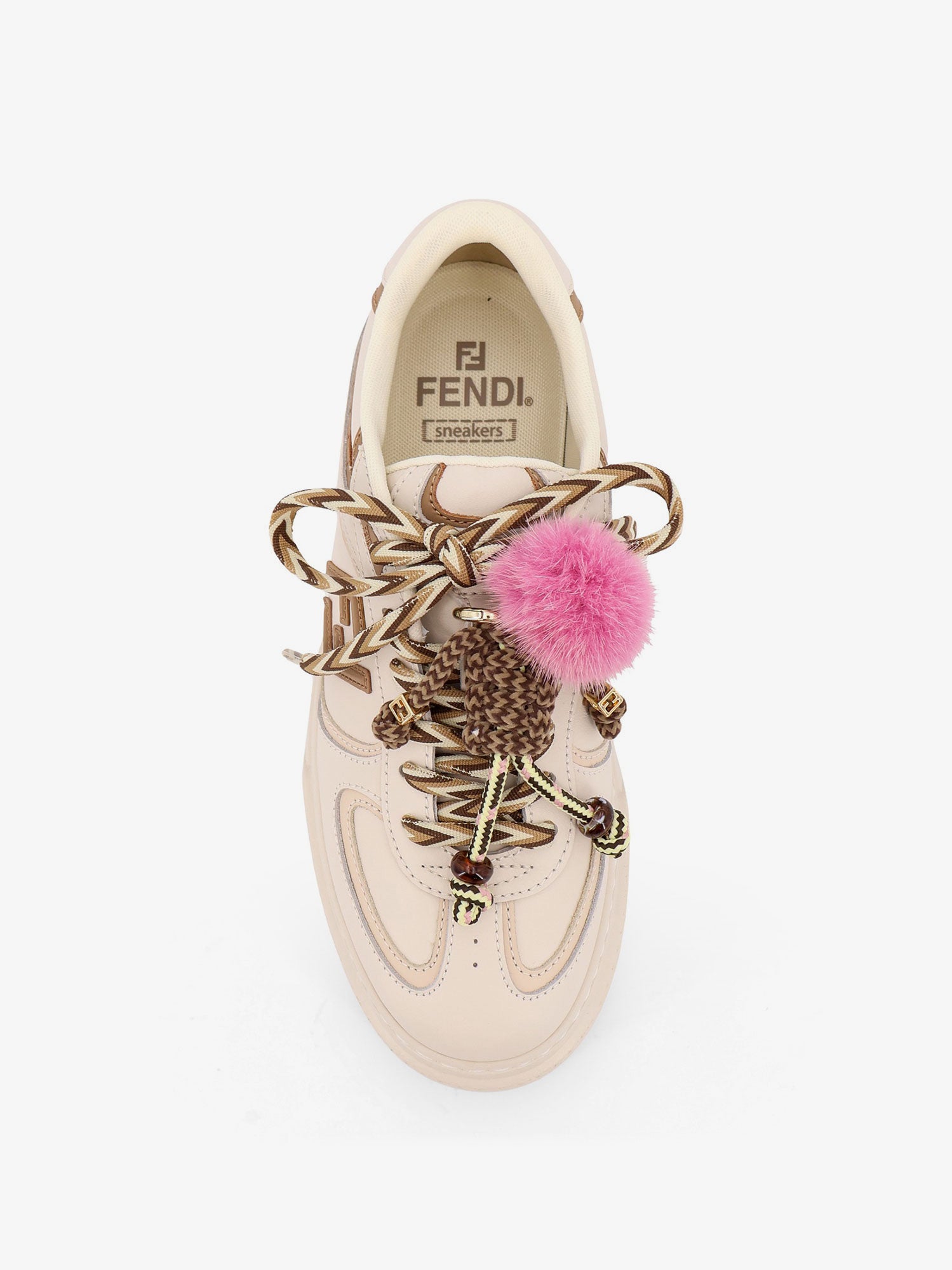 Fendi Match leather platform sneakers with charms FENDI - Nugnes1920