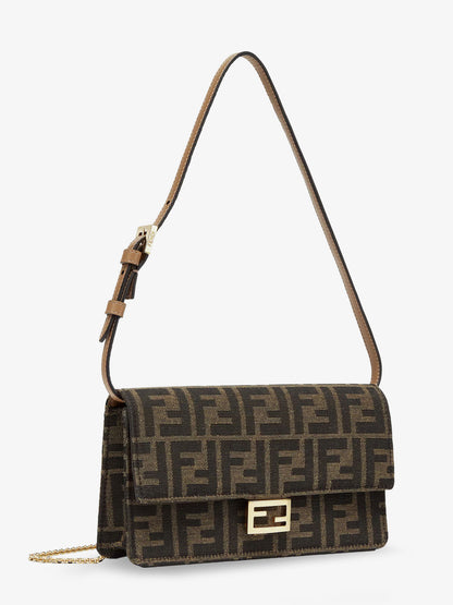 Baguette Wallet on Chain FF jacquard fabric shoulder bag thumbnail