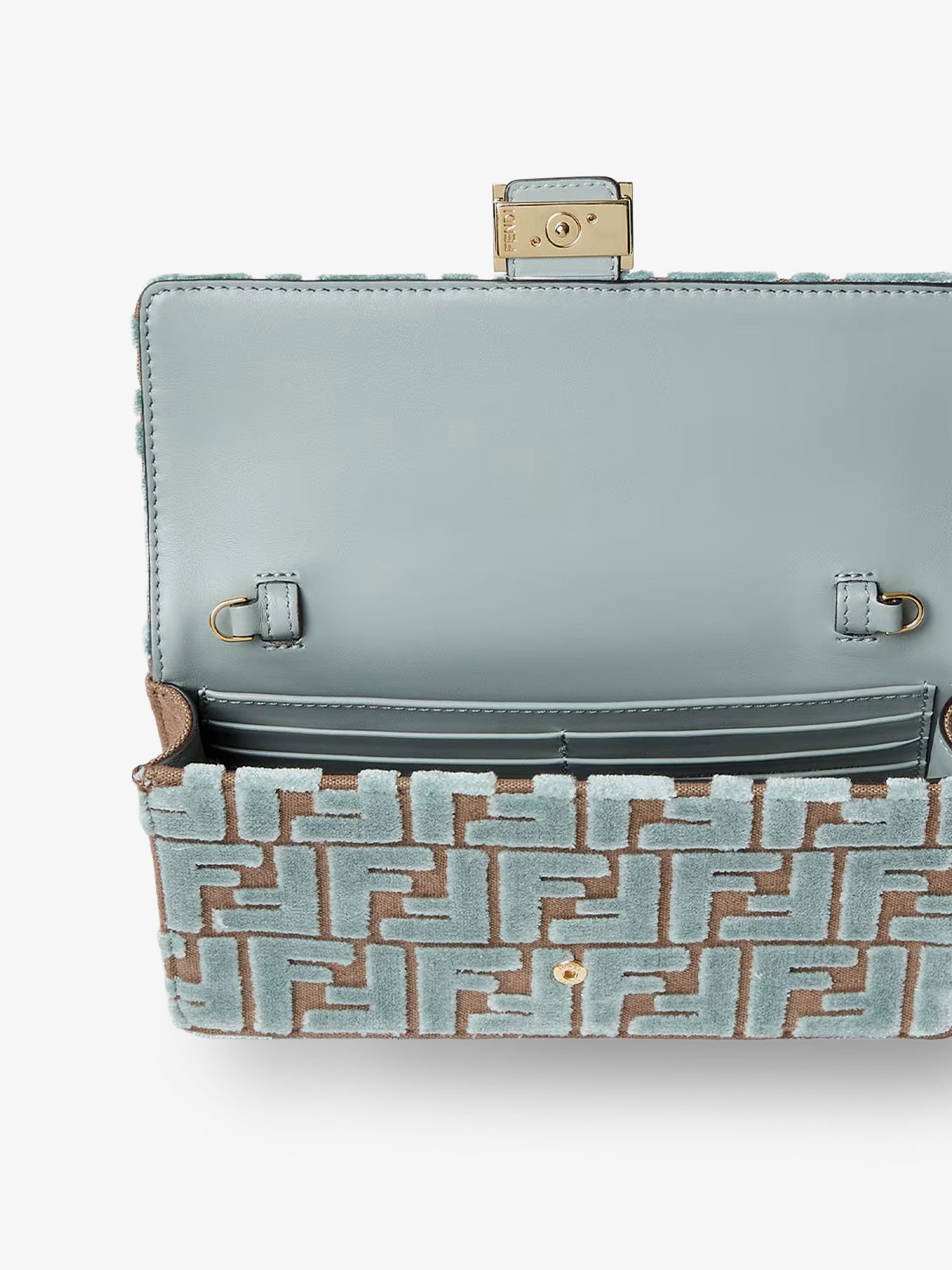 Baguette Wallet on Chain FF jacquard fabric shoulder bag