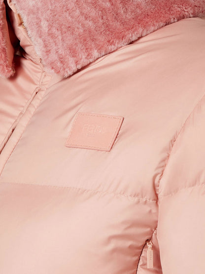 Technical fabric and shearling down jacket thumbnail