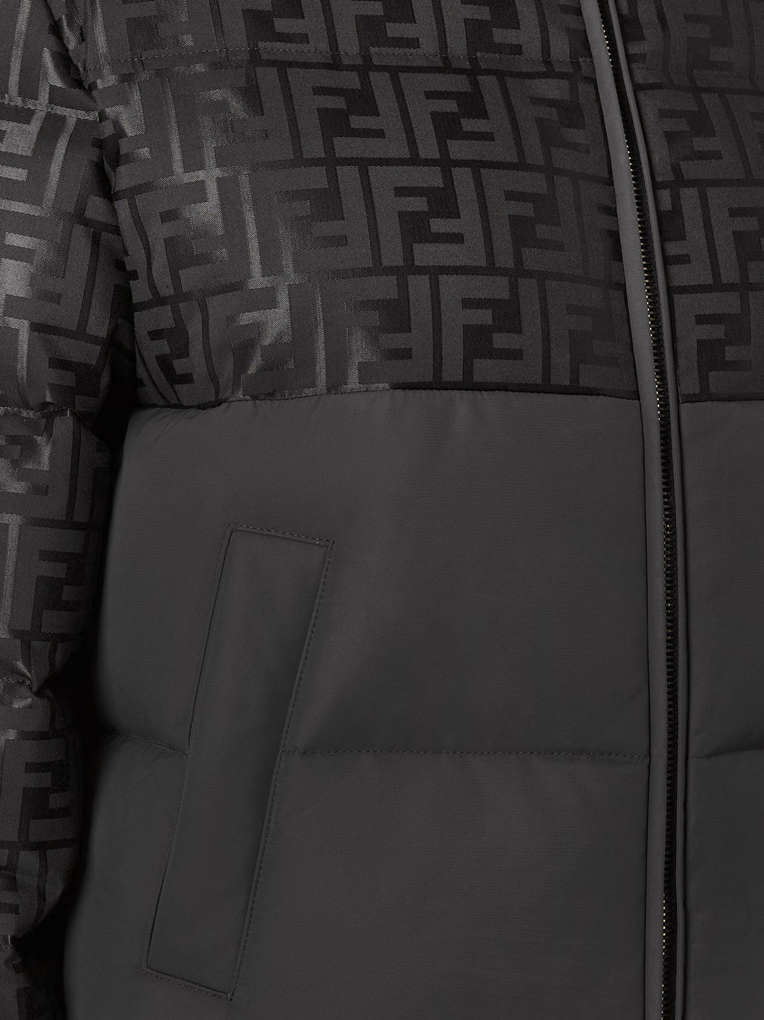 Down Jacket with FF Jacquard insert FENDI - Nugnes1920