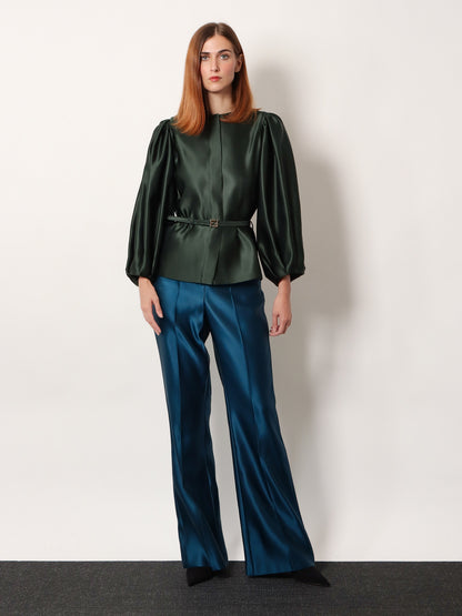 Silk duchesse blazer thumbnail