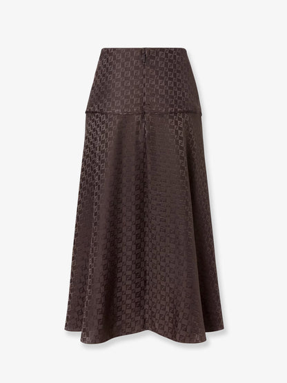 Midi FF jacquard silk skirt thumbnail