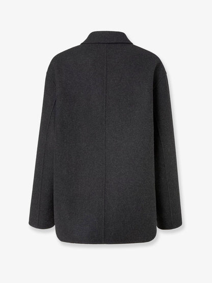 Double-breasted wool felt peacoat thumbnail