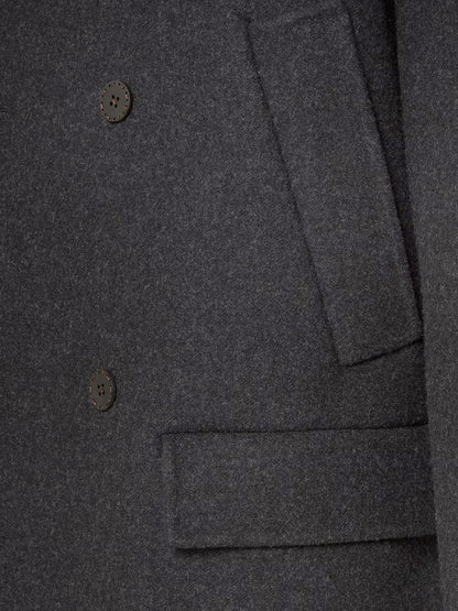 Double-breasted wool felt peacoat thumbnail