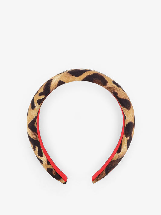 Silk headband with Fendi Leo print