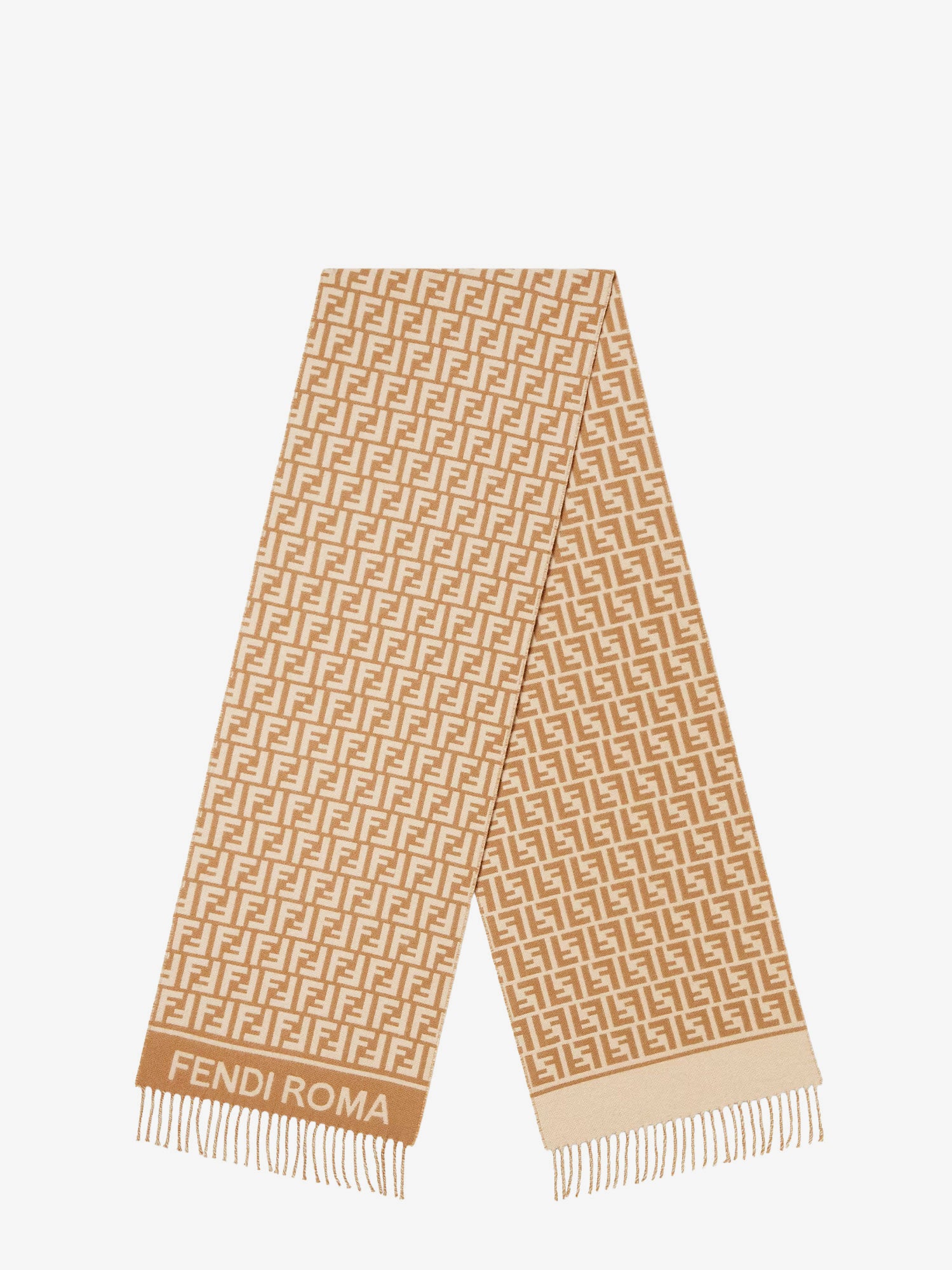 Wool and cashmere scarf FENDI - Nugnes1920