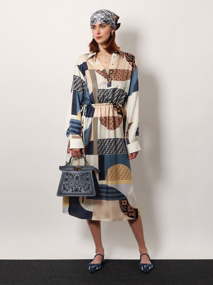 Foulard in seta con lofo FF all-over thumbnail