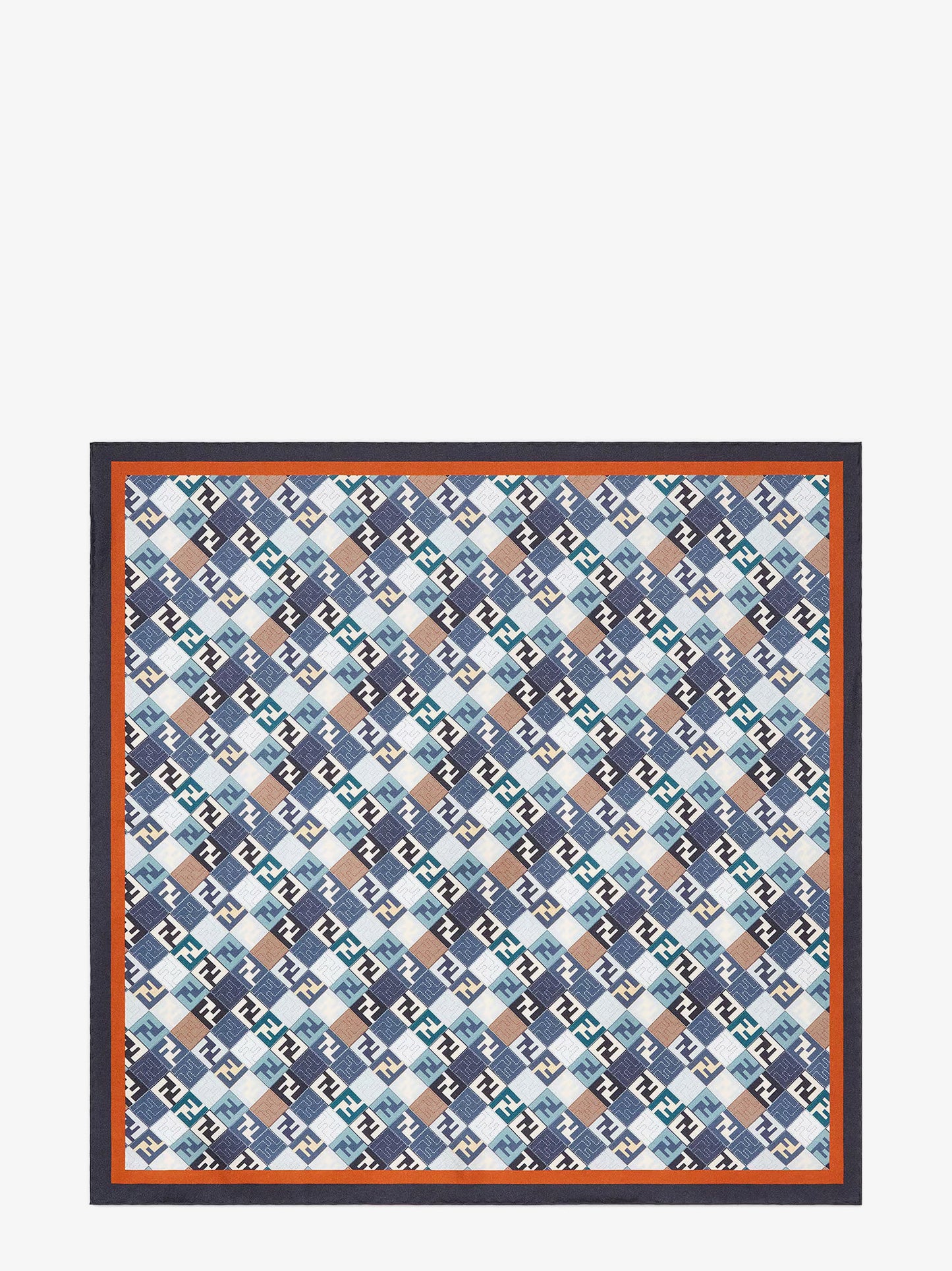 Foulard in seta con lofo FF all-over