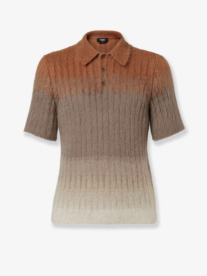 Dégradé mohair and wool polo shirt thumbnail
