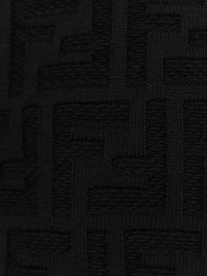 Cotton sweater with FF jacquard effect thumbnail